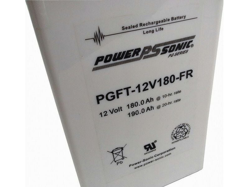 PowerSonic 薄型ディープサイクルバッテリー PGFT12V-180FR(190Ah
