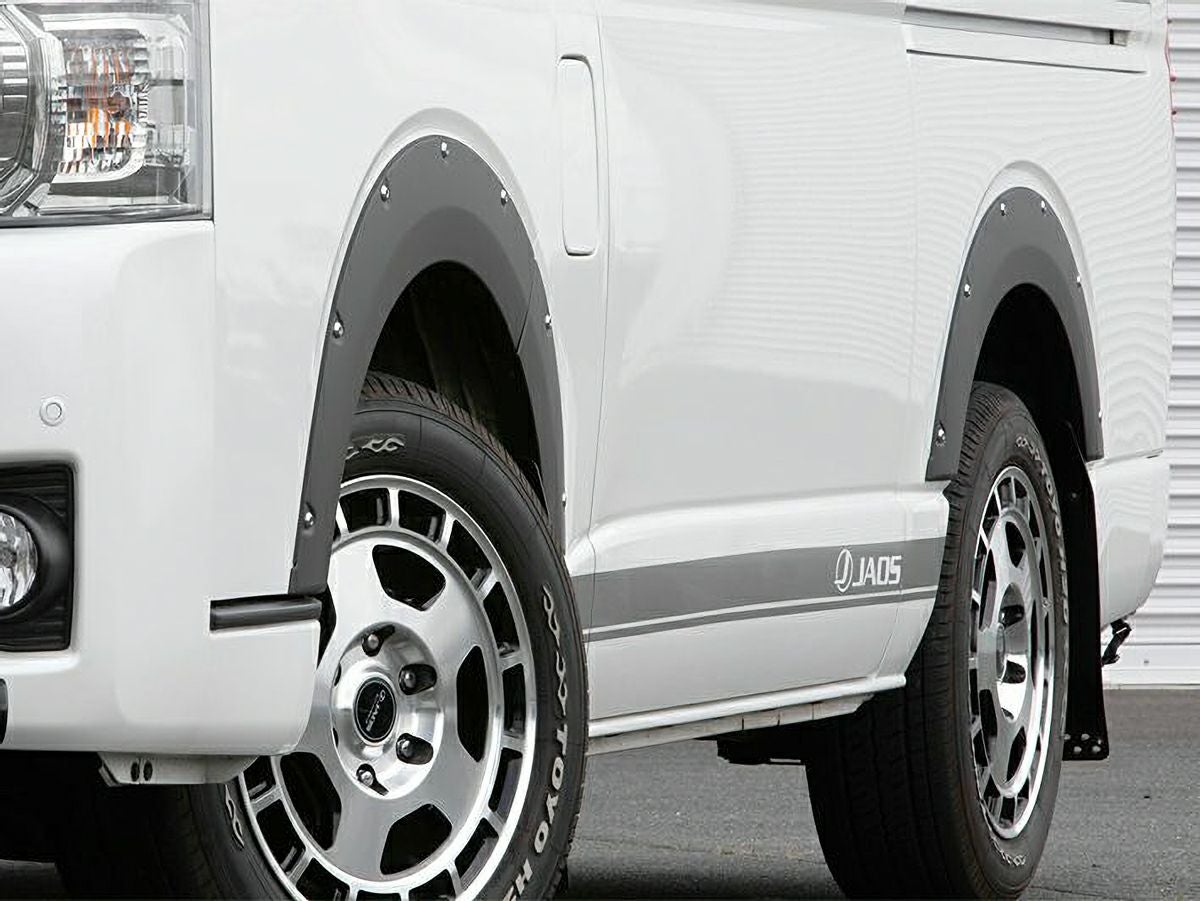 200系ハイエース JAOS フェンダーガーニッシュ type-X マットブラック