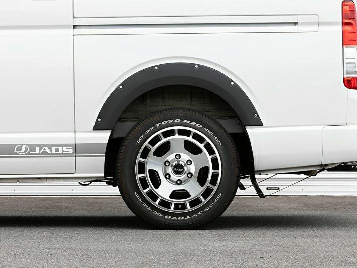 200系ハイエース JAOS フェンダーガーニッシュ type-X マットブラック