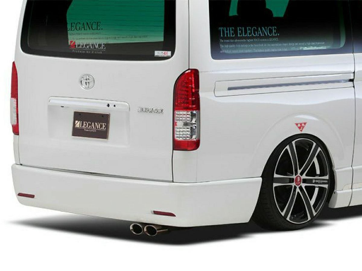 LEGANCE エアロバンパー ブラック 200系ハイエース 200系ハイエース 標準ボディ LEGANCE リアバンパー W'Style2 未塗装