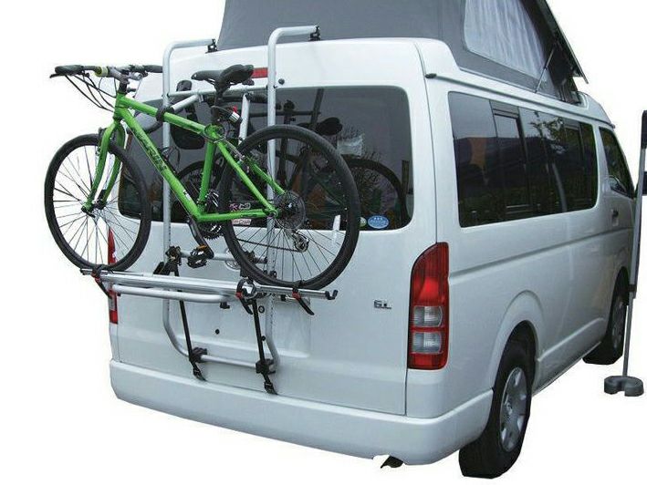 ハイエース200系ハイルーフ　サイクルキャリア キャンピングカー・パーツセンター・車中泊・車内泊用品・移動販売車