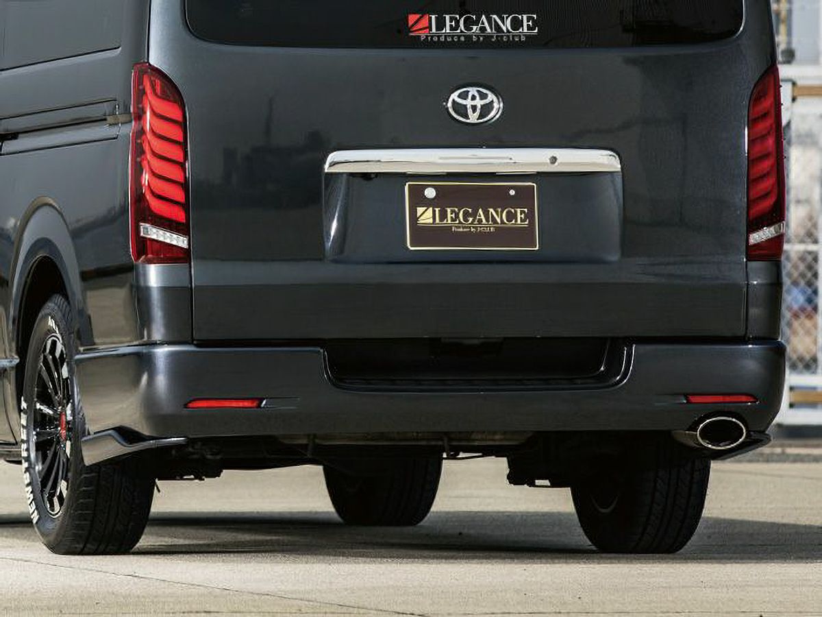 200系ハイエース 標準ボディ LEGANCE リアバンパー W'Style2 未塗装
