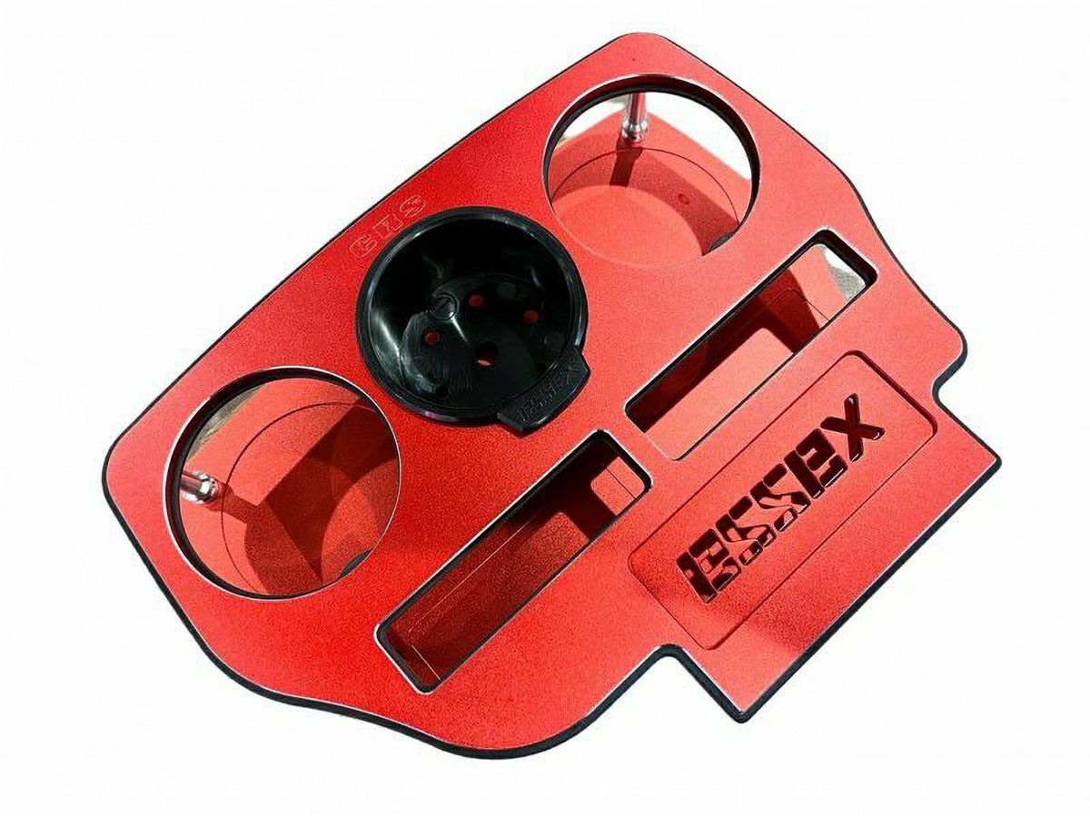 200系ハイエース ESSEX ビレットフロントカップホルダーVer.2 レッド