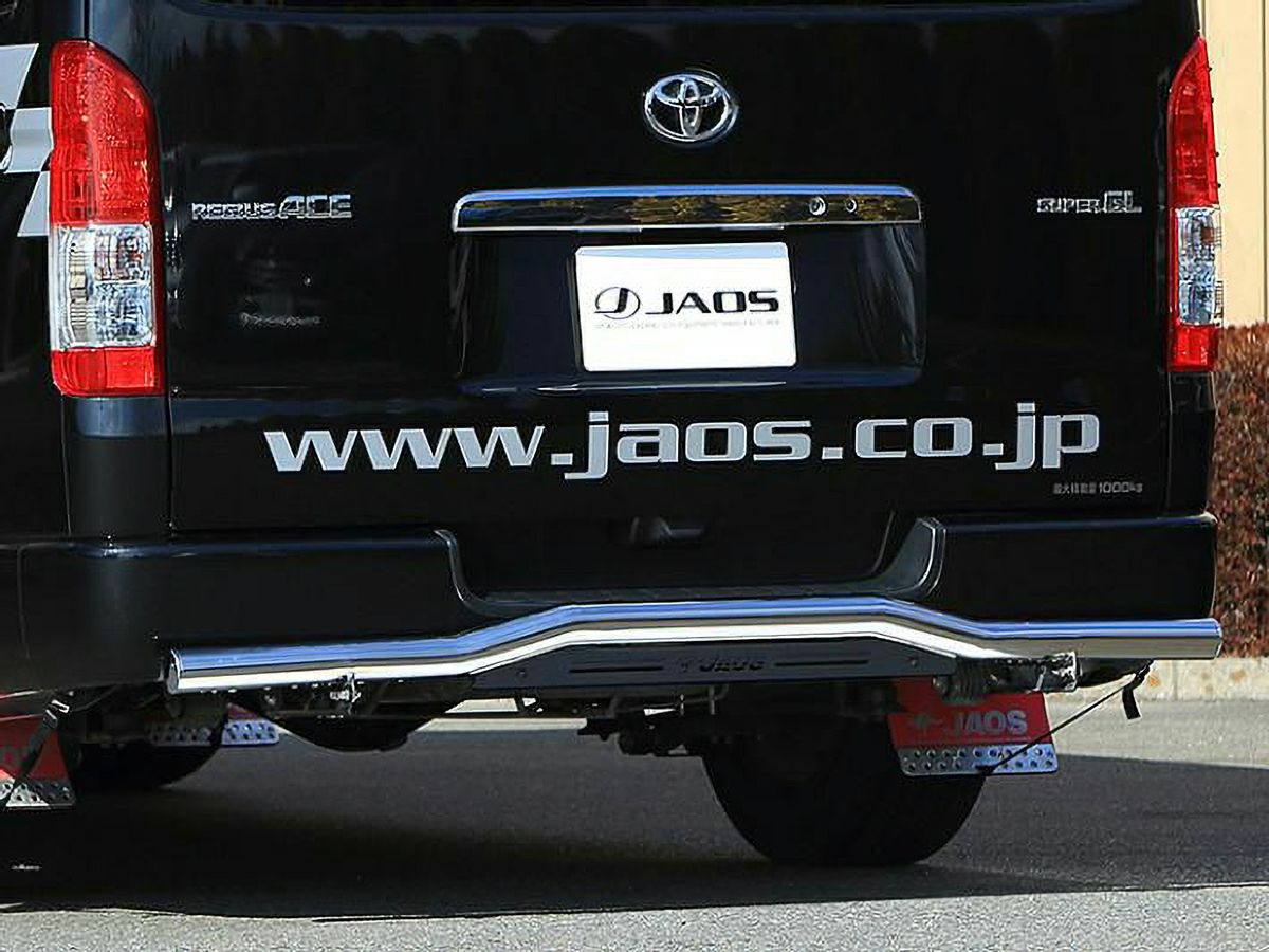 JAOSスキットバーブラック フロント&リア　ハイエース　ジャオス 200系ハイエース ワイドボディ JAOS リアスキッドバー ブラック