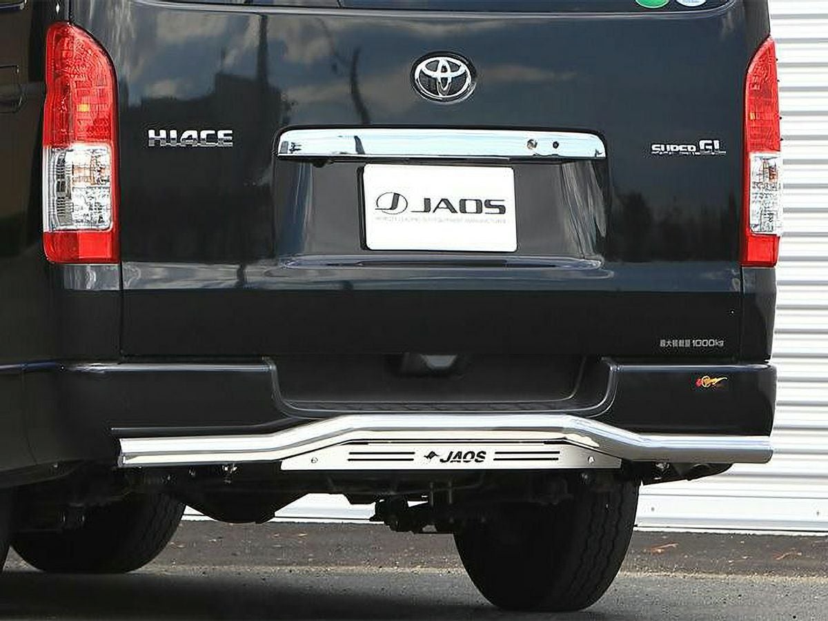 ち*ち様 JAOS スキッドバー　ハイエースワイド　リア 200系ハイエース ワイドボディ JAOS リアスキッドバー ブラック