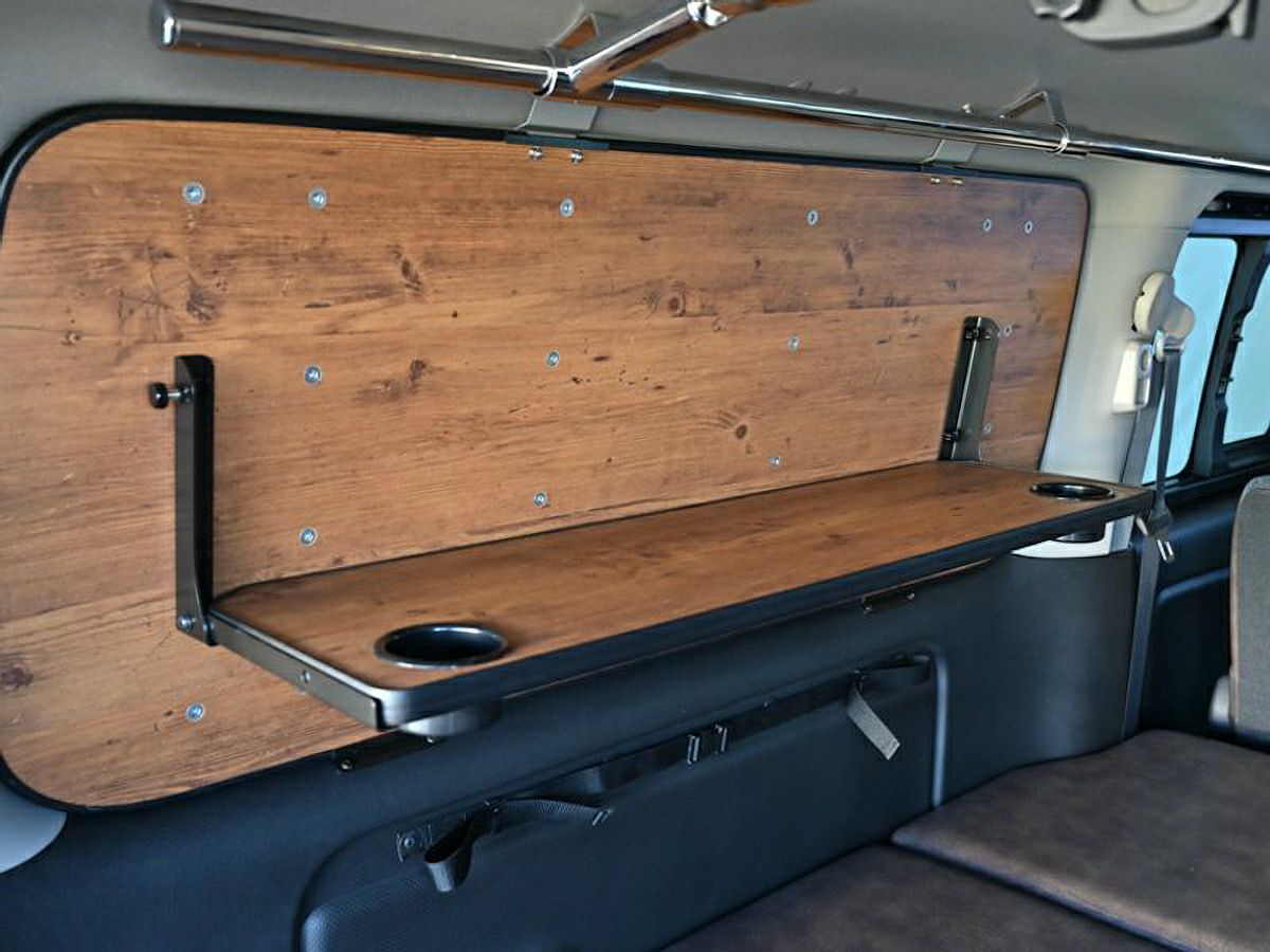 ハイエース　200系　ESフリップテーブルＬサイズオグショー　黒石目調（中古） ES TXフリップテーブル Lサイズ | オグショーオフィシャルネットストア